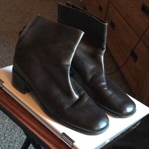 Brown Leather Ankle Boots